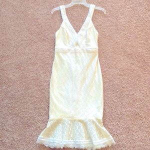 Guess Los Angeles flounce hemmed lace dress